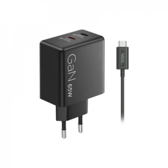Lenovo Dual USB-C 65W GaN Charger - EU | USB-C | Charger