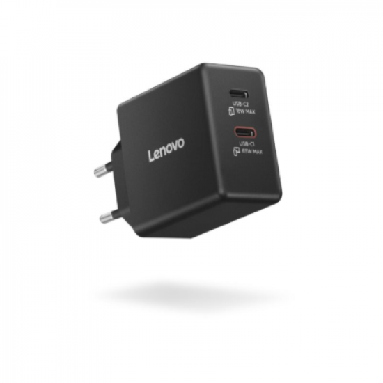 Lenovo Dual USB-C 65W GaN Charger - EU | USB-C | Charger