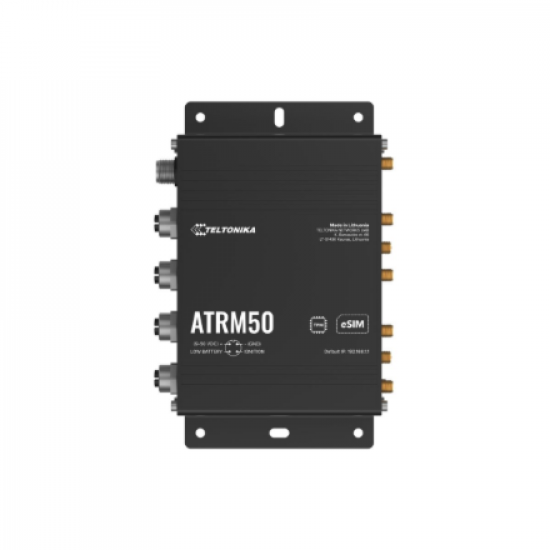 Teltonika 5G Router for Transportation | ATRM50 | 802.11ac | 10/100/1000 Mbit/s | Ethernet LAN (RJ-45) ports 3 | Mesh Support Yes | MU-MiMO Yes | 5G | Antenna type 4 x SMA for Mobile, 2 x RP-SMA for Wi-Fi, 1 x SMA for GNNS