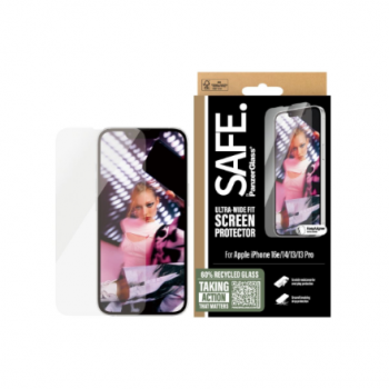 PanzerGlass Screen protector | Apple | iPhone 16e/14/13/13 Pro | Glass | Transparent | Ultra-Wide Fit W. Aligner