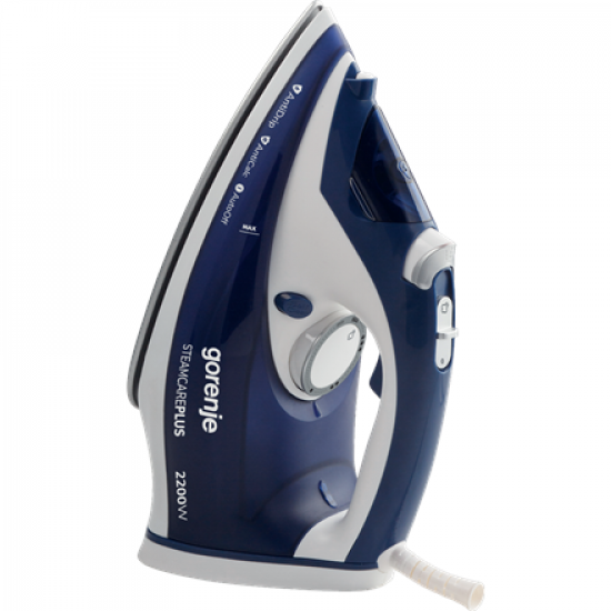 Gorenje | SIH2200BLC | Steam Iron | 2200 W | Water tank capacity 280 ml | Continuous steam 30 g/min | Steam boost performance 90 g/min | Blue/White
