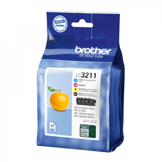 Brother Cartridge Value Pack | LC3211VAL | Ink cartridge | Black, yellow, cyan, magenta