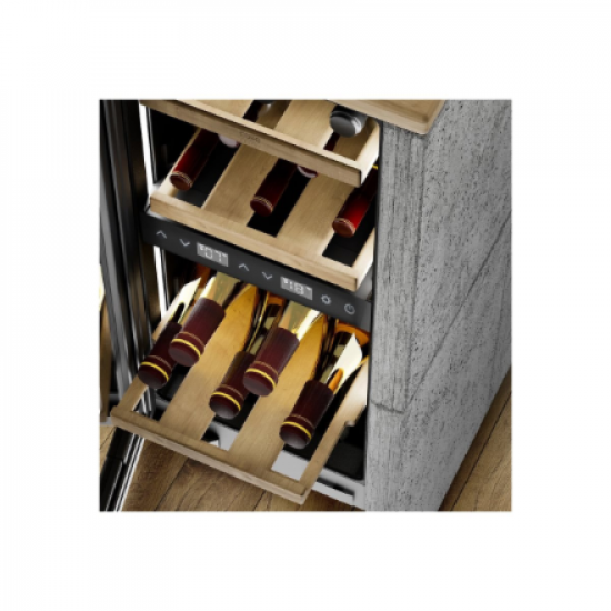 Caso Wine cooler | WineDeluxe WDU 18 | Energy efficiency class F | Built-in | Bottles capacity 18 | Black