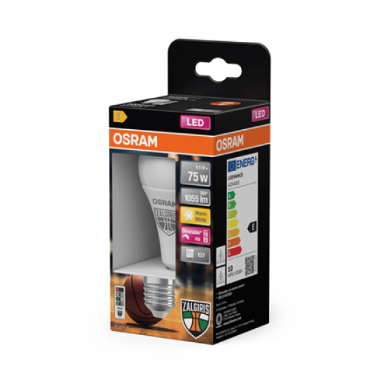 Osram Žalgiris Edition E27 1055lm LED Lamp with Remote | E27 | 9.5 W | 2700K warm white, green