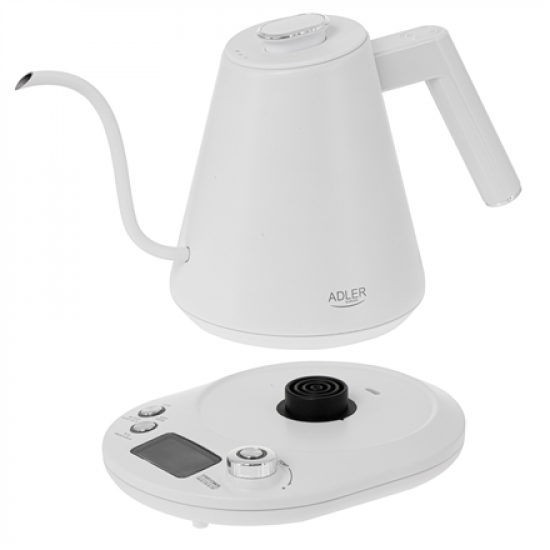 Adler | Kettle | AD 1349w | Electric | 1100 W | 1 L | Stainless Steel | 360° rotational base | White