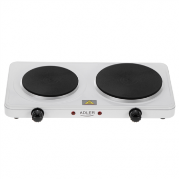 Adler Hot Plate | AD 6520 | Number of burners/cooking zones 2 | White | Electric