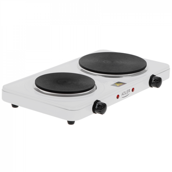 Adler Hot Plate | AD 6520 | Number of burners/cooking zones 2 | White | Electric