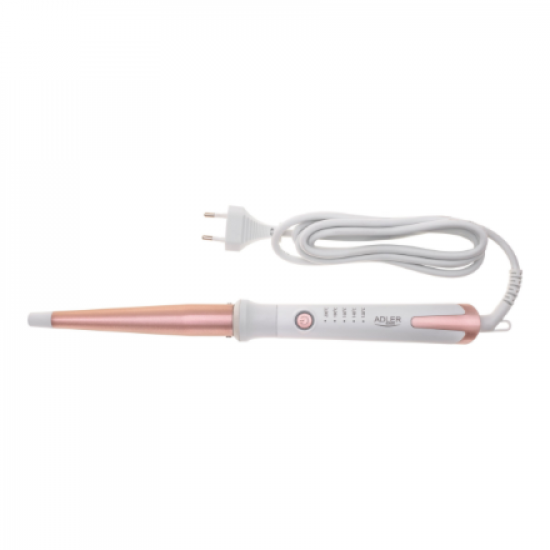 Adler Conical curling iron | AD 2119 | Barrel diameter 12-25 mm | Temperature (min) 120 °C | Temperature (max) 200 °C | Number of heating levels 5 | 45 W | White/Pink