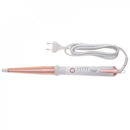 Adler Conical curling iron | AD 2119 | Barrel diameter 12-25 mm | Temperature (min) 120 °C | Temperature (max) 200 °C | Number of heating levels 5 | 45 W | White/Pink