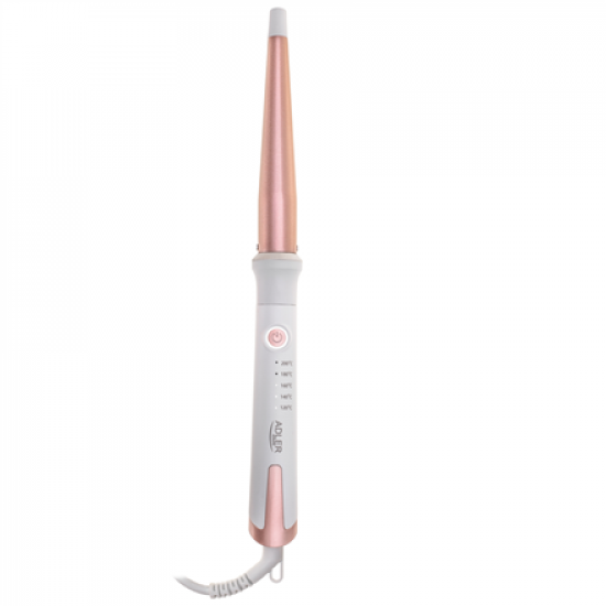 Adler Conical curling iron | AD 2119 | Barrel diameter 12-25 mm | Temperature (min) 120 °C | Temperature (max) 200 °C | Number of heating levels 5 | 45 W | White/Pink