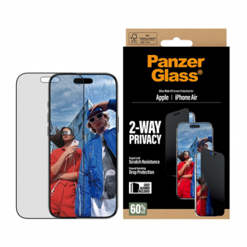 PanzerGlass Screen protector | Apple | iPhone Air | Glass | Transparent | Ultra-Wide Fit w. EasyAligner