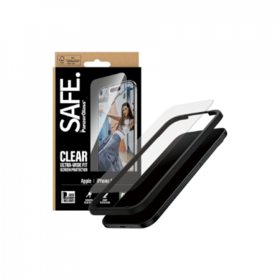 PanzerGlass Screen protector | Apple | iPhone Air | Glass | Transparent | Ultra-Wide Fit w. EasyAligner
