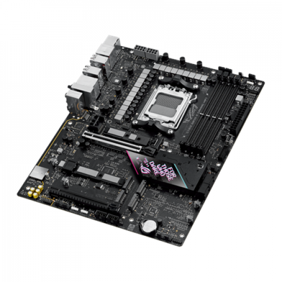 Asus ROG STRIX B850-E GAMING WIFI | Processor family AMD | Processor socket AM5 | DDR5 | Supported hard disk drive interfaces SATA, M.2 | Number of SATA connectors 4
