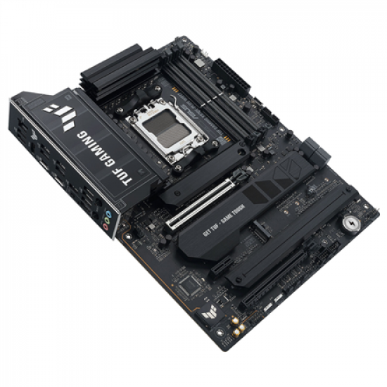 Asus TUF GAMING X870E-PLUS WIFI7 | Processor family AMD | Processor socket AM5 | DDR5 | Supported hard disk drive interfaces SATA, M.2 | Number of SATA connectors 4