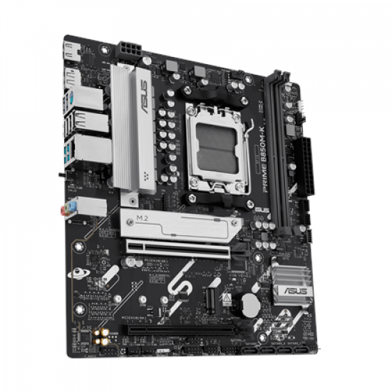 Asus PRIME B850M-K | Processor family AMD | Processor socket AM5 | DDR5 | Supported hard disk drive interfaces SATA, M.2 | Number of SATA connectors 4