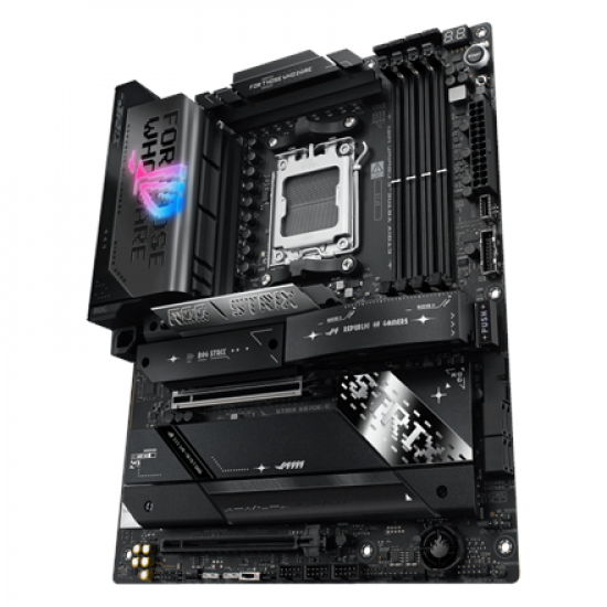 Asus ROG STRIX X870E-E GAMING WIFI | Processor family AMD | Processor socket AM5 | DDR5 | Supported hard disk drive interfaces SATA, M.2 | Number of SATA connectors 4