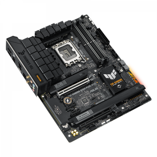 Asus TUF GAMING B760-PLUS WIFI | Processor family Intel | Processor socket LGA1700 | Supported hard disk drive interfaces SATA, M.2 | Number of SATA connectors 4