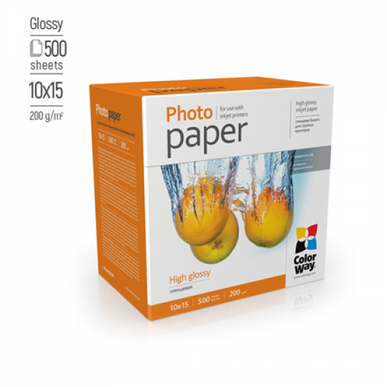 ColorWay Photo Paper, 500 sheets | 200 g/m² | 10x15 | High Glossy
