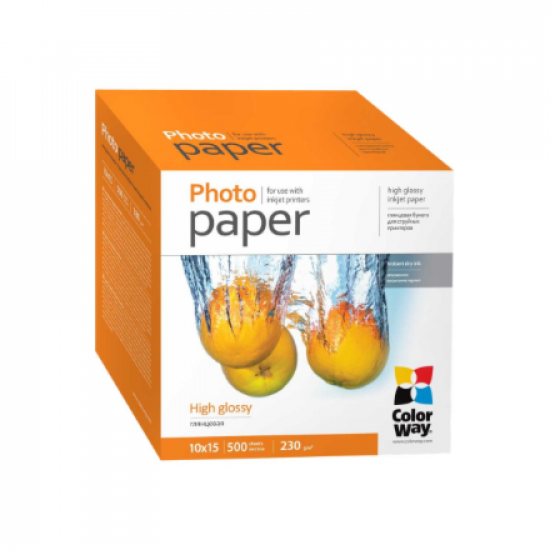 ColorWay Photo Paper, 500 sheets | 230 g/m² | 10x15 | High Glossy