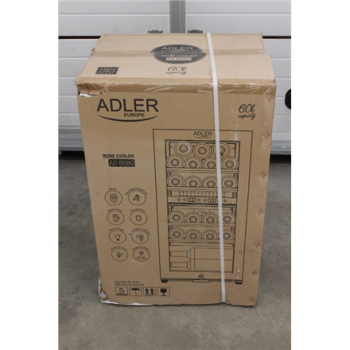 SALE OUT. Adler AD 8080 Wine Cooler, 60L, G, Shelves for 24 bottles, Black | Adler Wine Cooler | AD 8080 | Energy efficiency class G | Free standing | Bottles capacity 24 | Cooling type Compressor | Black | DAMAGED PACKAGING