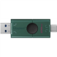 Kingston USB Flash Drive | DataTraveler Duo | 256 GB | USB Type-A and USB Type-C | Black/Green