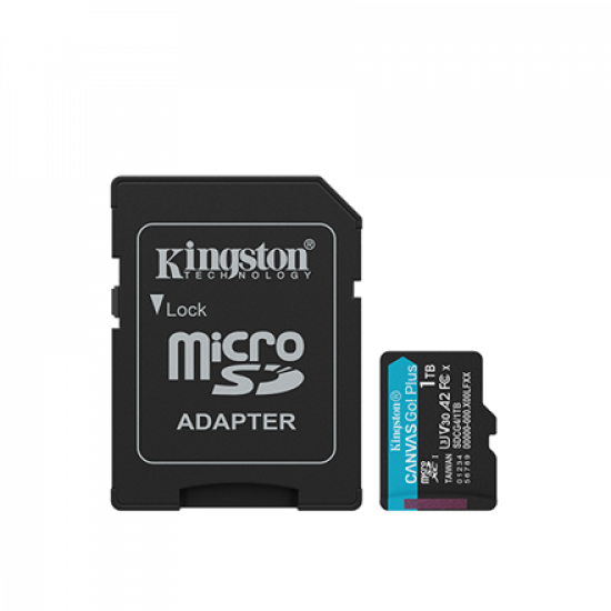 Kingston Memory card | Canvas Go! Plus | 1000 GB | microSD | Flash memory class Class 10, UHS-I, U3, V30, A2