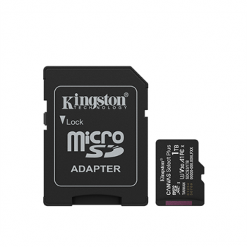 Kingston Memory card | Canvas Select Plus | 1000 GB | microSD | Flash memory class Class 10, UHS-I, U1/U3, video class 10/30, A1