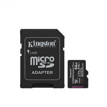 Kingston Canvas Select Plus | 64 GB | microSD | Flash memory class Class 10, UHS-I, U1/U3, video class 10/30, A1