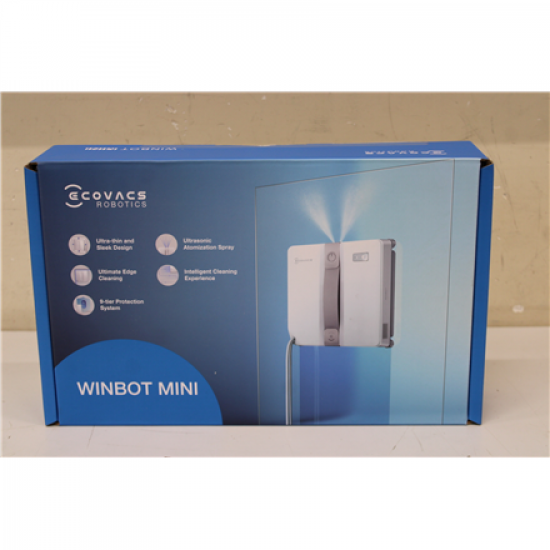 Ecovacs Windows Cleaner Robot | WINBOT MINI GREY | Corded | Grey | DAMAGED PACKAGING, USED, DIRTY, MISSING LIQUID BOTTLE