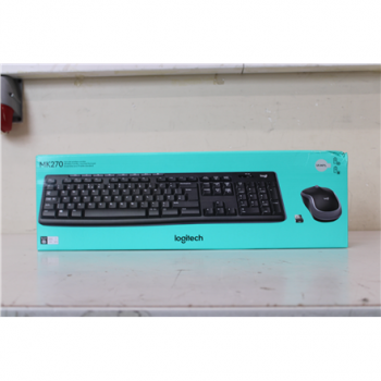 SALE OUT. Logitech MK270 Wireless Keyboard and Mouse Combo, Black | SALE OUT. Logitech MK270 | Keyboard and Mouse Set | Wireless | US | DAMAGED PACKAGING | Black