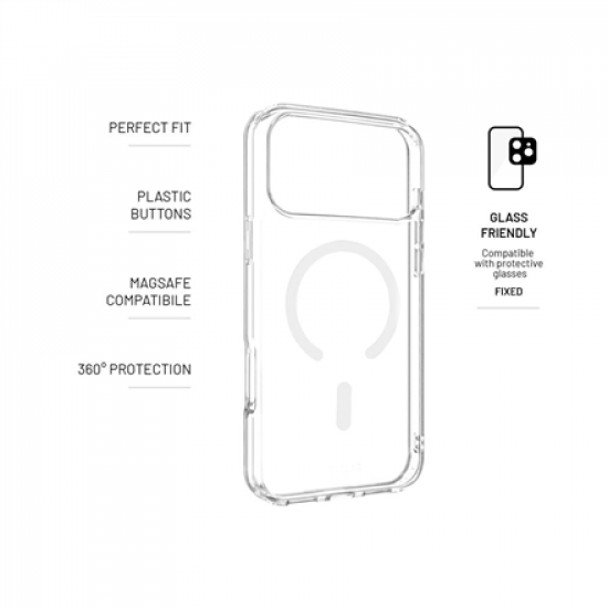 Fixed Back cover | Apple | iPhone 17 Pro Max | TPU/PC | Transparent | MagPure