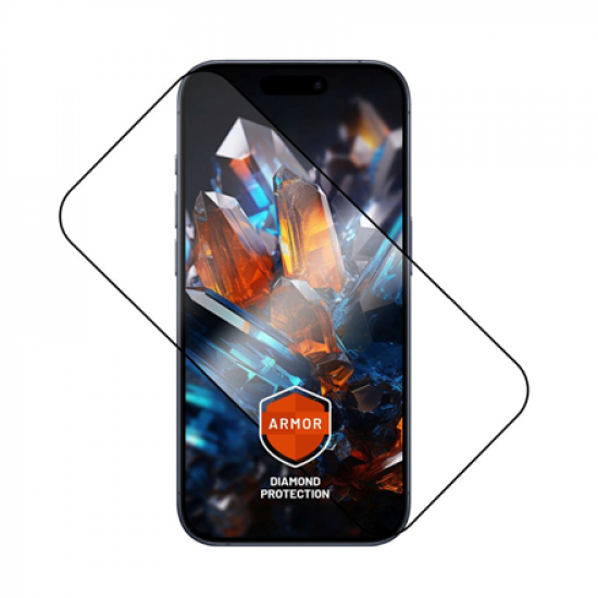 Fixed Screen protector | Apple | iPhone 17 Pro Max | Tempered glass | Black | Armor with Anti-dust applicator and AR layer