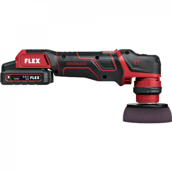 FLEX | The smart cordless polisher 12 V, rotary and random orbital free-running | PXE 80 12-EC/2.5 SET