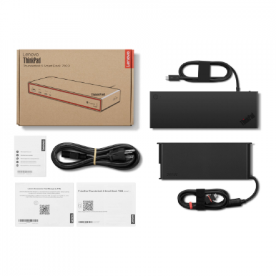 Lenovo ThinkPad Thunderbolt 5 Smart Dock 7500 - EU | DisplayPorts quantity 2 | HDMI ports quantity 1 | 180 W