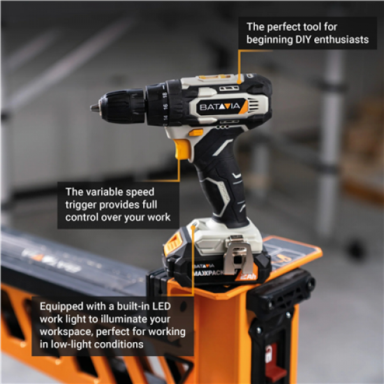 Batavia B.V. 18V Drill Driver - Without Battery and Charger in BMC