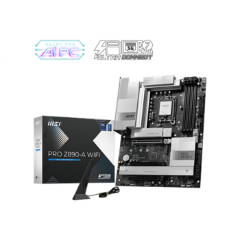 MSI PRO Z890-A WIFI | Processor family Intel | Processor socket LGA1851 | DDR5 UDIMM | Supported hard disk drive interfaces SATA, M.2 | Number of SATA connectors 4