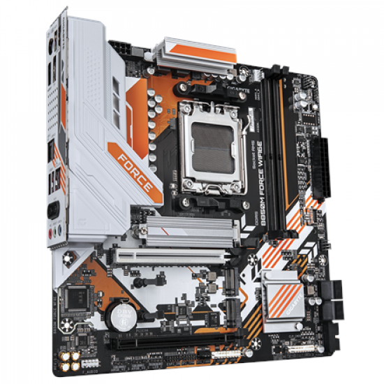 Gigabyte B850M FORCE WIFI6E (rev. 1.0) | Processor family AMD | Processor socket AM5 | DDR5 | Supported hard disk drive interfaces SATA, M.2 | Number of SATA connectors 4