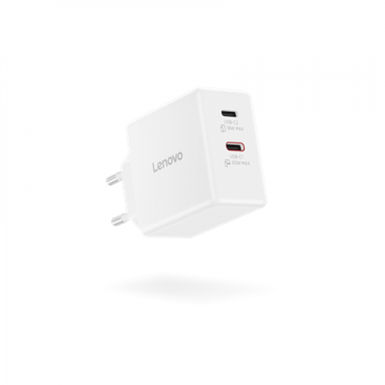 Lenovo Dual USB-C 65W GaN Charger | USB-C | 65 W | Charger