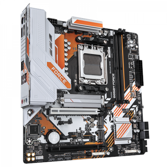 Gigabyte B850M FORCE (rev. 1.0) | Processor family AMD | Processor socket AM5 | DDR5 | Supported hard disk drive interfaces SATA, M.2 | Number of SATA connectors 4