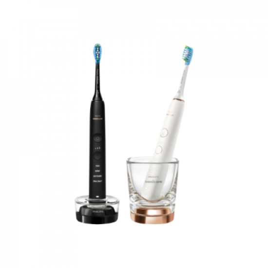 Philips hbrushes, 2-pack | HX9914/57 Sonicare DiamondClean 9000 | Rechargeable | For adults | Number of brush heads included 2 | Number of teeth brushing modes 4 | Black/White
