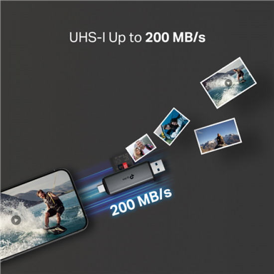 TP-LINK USB 3.0 Type-C&A to SD and microSD 3.0 Card Reader | UA430D