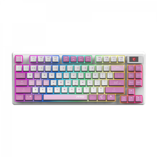 MSI FORGE GK600 TKL WIRELESS VIOLET | Gaming keyboard | Wireless | US | 2.4 GHz Wireless, Bluetooth, USB 2.0 | Mechanical Linear