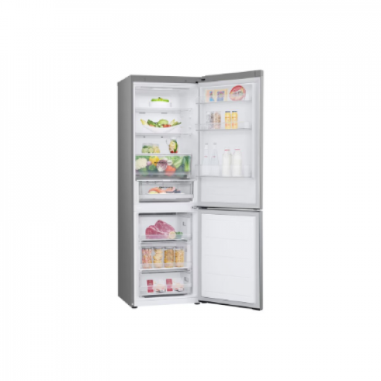 LG Refrigerator | GBV3110EPY | Energy efficiency class E | Free standing | Combi | Height 186 cm | No Frost system | Fridge net capacity 234 L | Freezer net capacity 110 L | Display | 35 dB | Prime Silver