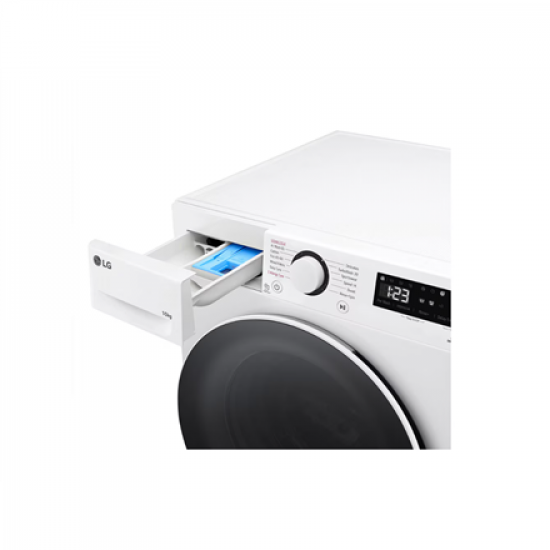 LG Washing machine | F4WR510S0W | Energy efficiency class A-10% | Front loading | Washing capacity 10 kg | 1400 RPM | Depth 57 cm | Width 60 cm | Display | LED | Steam function | Direct drive | White