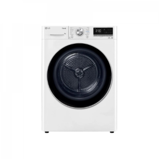 LG Dryer Machine | RH80V9AV3N | Energy efficiency class C | Front loading | 8 kg | LED | Depth 69 cm | Wi-Fi | White