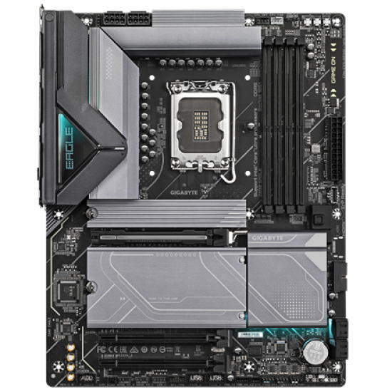 Gigabyte Z890 EAGLE | Processor family Intel | Processor socket LGA1851 | DDR5 | Supported hard disk drive interfaces M.2, SATA | Number of SATA connectors 4