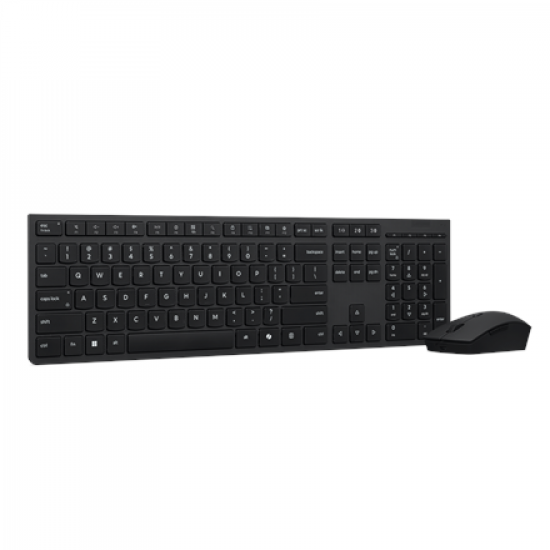 Lenovo Professional Wireless Rechargeable Combo Keyboard and Mouse | Keyboard and Mouse Set | Wireless | Mouse included | Nordic | Bluetooth | Grey
