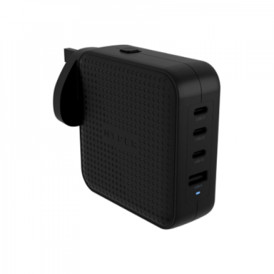 Hyper HyperJuice 100W USB-C GaN Travel Charger (3C+1A) - Black | Hyper