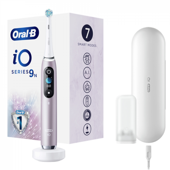 Oral-B Electric Toothbrush | iO9 Series 9 | Rechargeable | For adults | Number of brush heads included 1 | Number of teeth brushing modes 7 | Rose Quartz