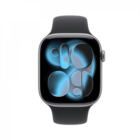Apple Watch Series 11 GPS 46mm Space Grey Aluminium Case with Black Sport Band - S/M | Apple